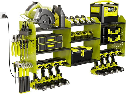 Power Tool Organizer with Charging Station Wall Mount, 3 Layer Expanded Heavy by TrustXankziYourPremierChoiceforHomeDeskOrganization