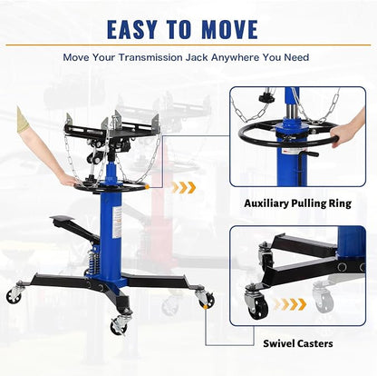 Transmission Jack with Wheels-Hydraulic Transmission Jack with Foot Pedal - Image 3