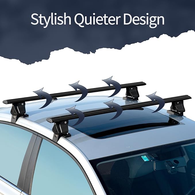 Universal 55" Roof Rack Cross Bars, Adjustable Car Top Roof Rack, Aluminum - Image 6