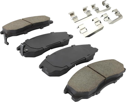 Premium Semi-Metallic Front Brake Pads Compatible - Image 2