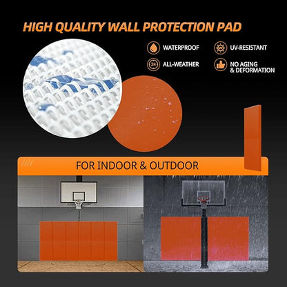 PROGOAL 2"/4" Thick Foam Protection Wall Pad，Gym Basketball-Court - Image 5