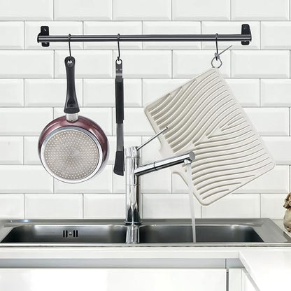 Silicone Dish Drying Mat for Kitchen Counter, Dish Drying Pad, Non-Slip Drain - Image 3