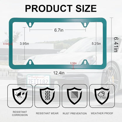 LivTee 4 Holes Stainless Steel License Plate Frames, Automotive Exterior - Image 3
