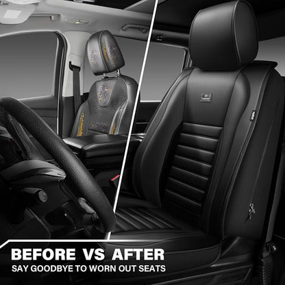 CAR PASS Nappa Leather Car Seat Covers Front Seats, Luxury Seat Protector - Image 7