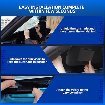 Windshield Sun Shade for Ni-ss-an Frontier 2022-2025 2026 Foldable Sunshade - Image 5