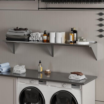 AmGood 72" Long X 16" Deep Stainless Steel Wall Shelf | NSF Certified | - Image 6