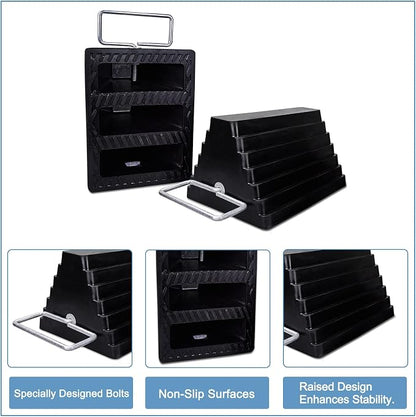 2 Packs Rubber Heavy Duty Wheel Chocks - Image 4