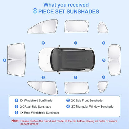 8pcs Car Window Shades for Hyundai Santa Fe 2024 2025 2026 Accessories - Image 7