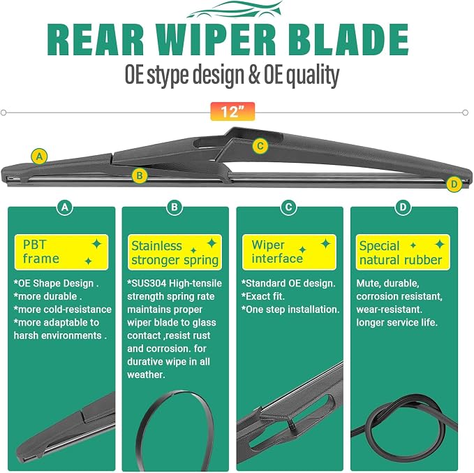 22" 14" 12" Windshield Wiper Blades Replacement - Image 4