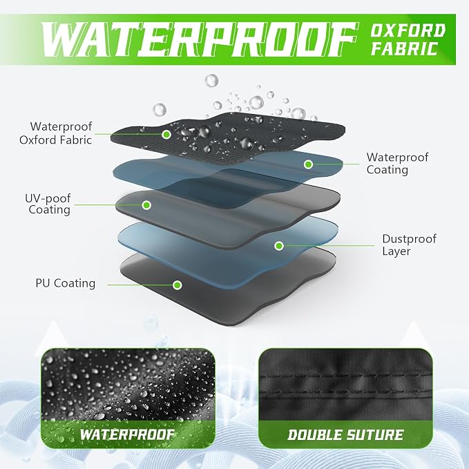 COVERVIN Motorcycle Cover, All Weather Outdoor Waterproof Night Protection - Image 7