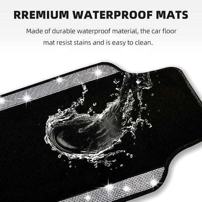 NBTEPEM Bling Car Floor Mats Full Set, Universal Fit Most Cars - Image 3