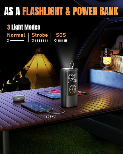 Tire Inflator Portable Air Compressor, 150PSI Air Compressor - Image 8