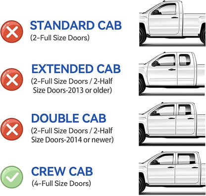 Window Visors Rain Guards for 2001-2007 Chevy Silverado/GMC Sierra, Window Vent - Image 3