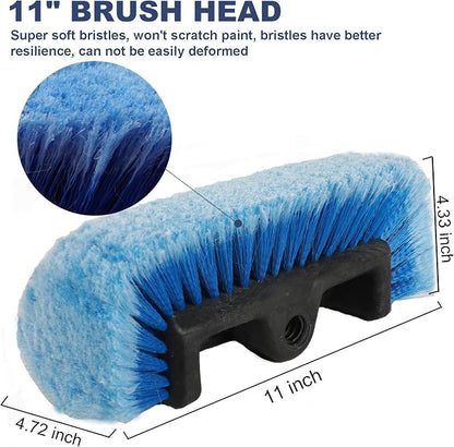 69" Car Wash Brush with Long Handle, Flow-Thru Soft Bristle Car Washing Brush - Image 5