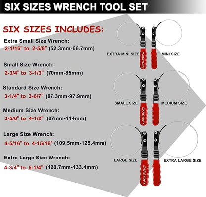 8pcs Oil Filter Wrench Set, Oil filter Removal Tool Adjustable from - Image 3