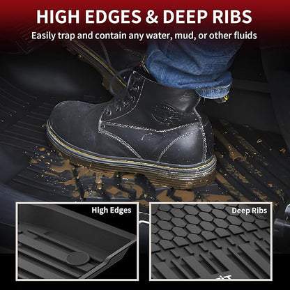 LASFIT Floor Mats for Toyota Sienna 8 Seats 2021-2024 2025 All Weather TPE - Image 3