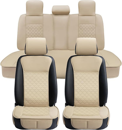 Elantrip Car Seat Cover Full Set Leather Car Seat Protector Universal fit by Elantrip