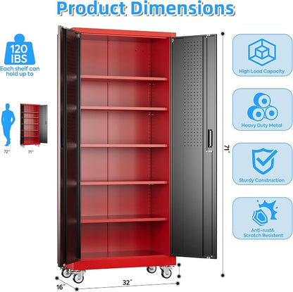 71" H×32" W×16" D Garage Storage Cabinet - Image 3