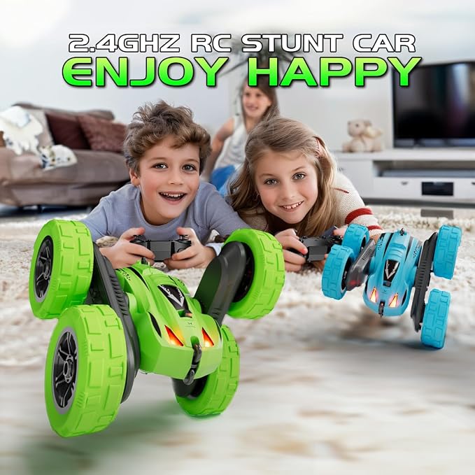 Remote Control Car for 6-12 Year Old Double Sided 360°Rotating 4WD RC Cars - Image 2