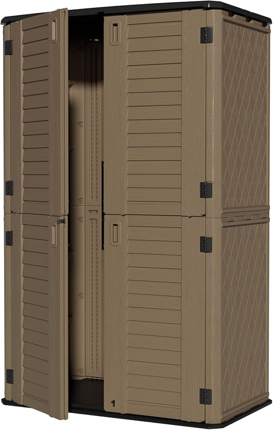 ZZM Large 67 Cu.ft Waterproof Storage Shed, Outdoor Storage Cabinet，Durable by ZZM