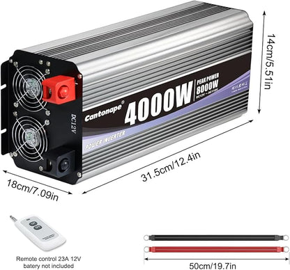 4000 Watt Power Inverter, Car Inverter 12V DC to 110V/120V AC Converter - Image 8