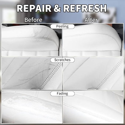 White Leather Recoloring Balm, Leather Couch Scratch/Stain Remover, Leather - Image 3