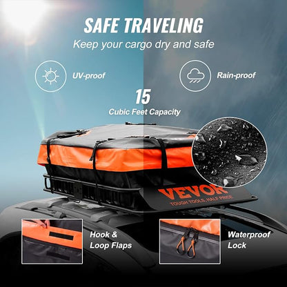 VEVOR Roof Rack Cargo Basket, 200 LBS Capacity Universal Rack Carrier - Image 5