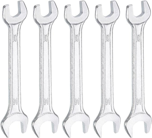 HARFINGTON 5pcs Double Open End Wrench 10mm x 14mm Metric 15 Degree Offset by HARFINGTON