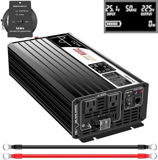 Xijia Pure sine Wave Inverter 2000w Power Inverter dc 12v to 110v 120V ac rv by XIJIA