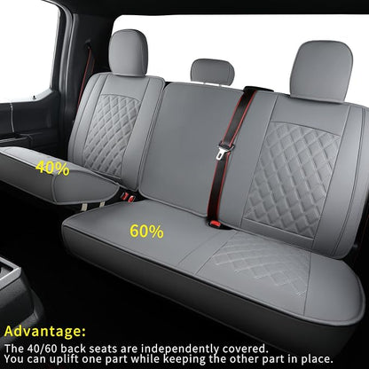LUCKYMAN CLUB F150 Faux Leather Seat Covers Fit - Image 5