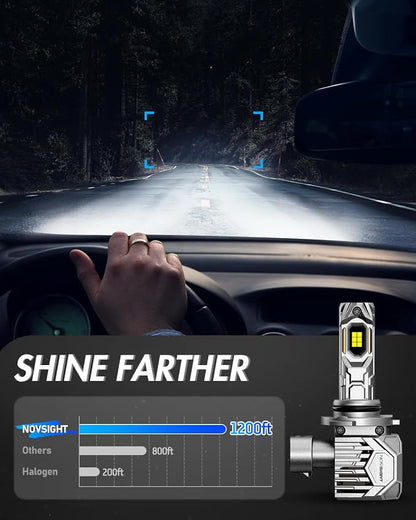 NOVSIGHT 9005 9006 LED Fog Light Bulbs, 100000 Lumens 6500K Cool White Light - Image 6