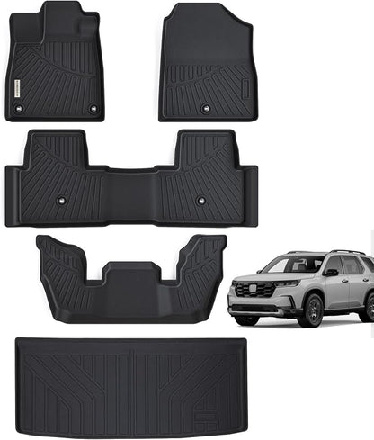 Floor Mats & Trunk Mat for 2023 2024 2025 Honda Pilot by SANBAN-AXE
