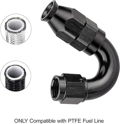 EVIL ENERGY 4AN 150 Degree PTFE One Piece Full Flow End Hose Fitting Aluminum - Image 5