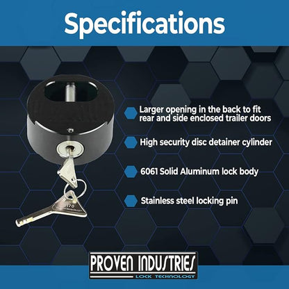 Proven Industries Model 400XL Puck-Lock Set, Made in The USA - Image 3