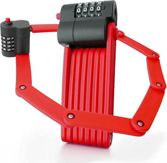 Foldable Combination Bike Lock | 4-Digit Anti-Theft, Heavy-Duty FortiCore™ by XNITO