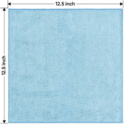 HOMEXCEL Blue Microfiber Cleaning Cloth 50 Pack, 12.5 x 12.5 inch Microfiber - Image 7