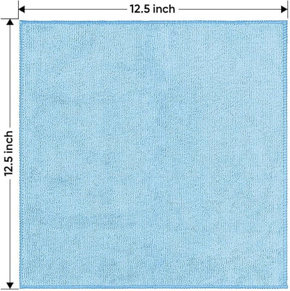 HOMEXCEL Blue Microfiber Cleaning Cloth 12 Pack, 12.5 x 12.5 inch Microfiber - Image 7