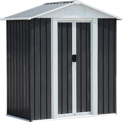 5x3 FT Outdoor Storage Shed, Metal Garden Shed - Image 7