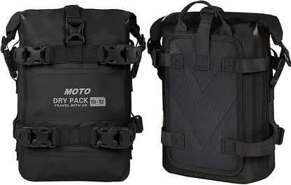 Motorcycle Tail Bag Front Bumper Bag, 12L Roll-top Waterproof Motor Saddle - Image 7