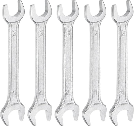 HARFINGTON 5pcs Double Open End Wrench 13mm x 14mm Metric 15 Degree Offset by HARFINGTON