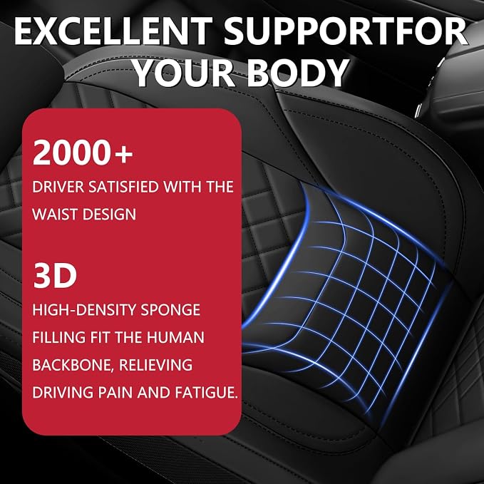 BABYBLU Chevy Chevrolet Silverado GMC Sierra Car Seat Covers Fit 2007-2023 2024 - Image 5