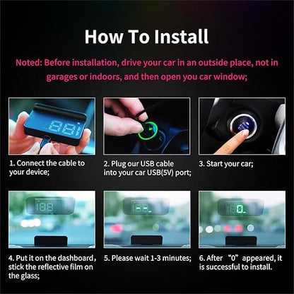 Heads up Display for Cars, Car HUD, Head up Display for Car, Digital GPS HUD - Image 4