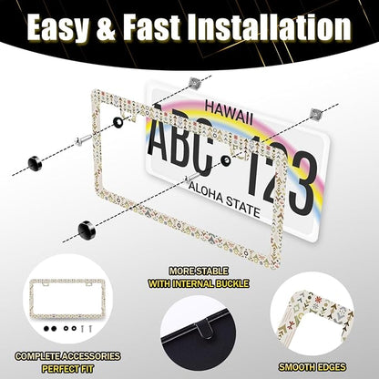 Arrow Print License Plate Frame Colorful Adventure Awaits License Plate Holder - Image 5