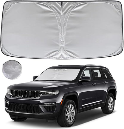 KAYZT Windshield Sun Shade for 2022-2025 Jeep Grand Cherokee Foldable Sunshade by KAYZT
