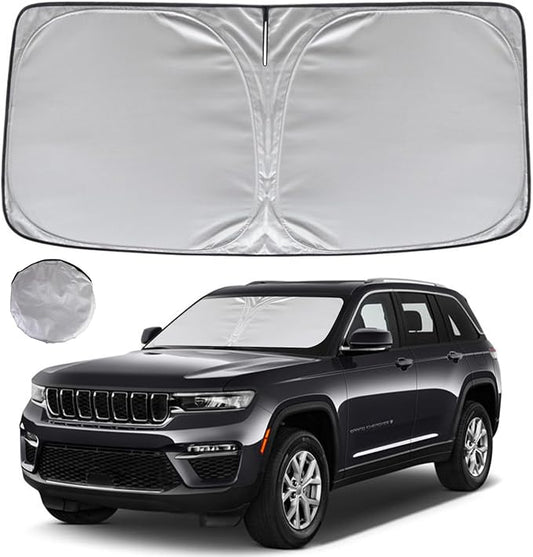 KAYZT Windshield Sun Shade for 2022-2025 Jeep Grand Cherokee Foldable Sunshade by KAYZT