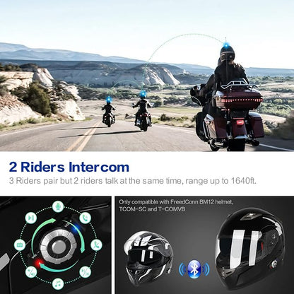 FreedConn BM2-S Bluetooth Motorcycle Helmet, Flip-Up Modular Motorbike Helmet - Image 5