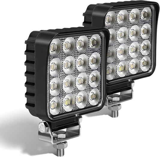 4.3" 12V LED Flood Lights 46W, 24 Volt Work Lights by VEGITOR