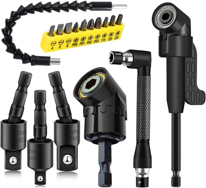 17pcs Flexible Drill Bit Extension, Include 3pcs Rotatable Socket Adapter 2pcs by CIGOTU
