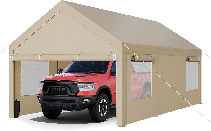 JY QAQA Carport, 10x20 FT Heavy Duty Carport - Image 2