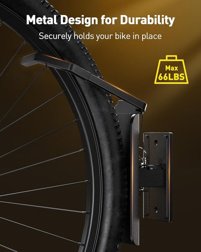 AM alphamount Swivel Bike Wall Mount, Metal Wall Bike Rack - Image 3